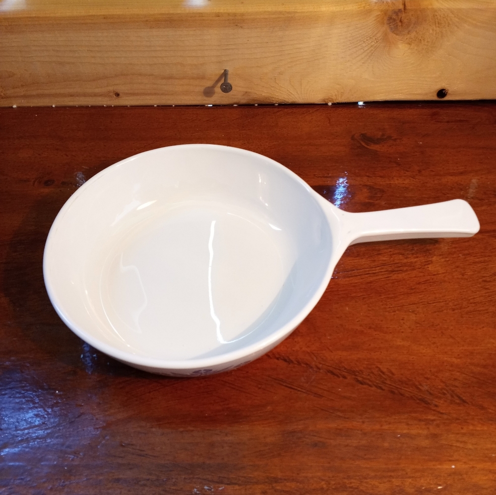 Corningware White Ceramic Skillet